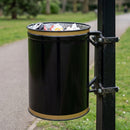 40 litre open top post mounted steel litter bin