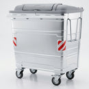 500 litre galvanised steel wheeled recycling container (view 2)
