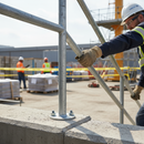 White Smoke Premium Galvanised Handrail Termination Plate for DDA and Ramp Applications - Heavy Duty Connection Solution