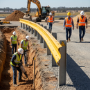 Light Gray Premium Heavy Duty Armco Barrier Beam with 300mm Overlap and Secure Bolting System for Safety Applications
