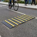 Black/Yellow Cycle Speed Ramp with Ribbed Surface