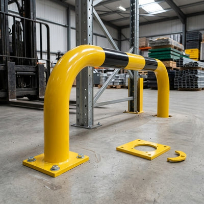 350 x 1000mm removable steel collision protection guard