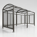 Large Group Smoking Shelter Galvanised Steel Frame Polycarbonate (view 2)