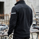 Windblocker Fleece Jacket with Reinforced Panels - Black