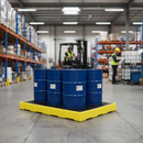 Light Slate Gray Heavy Duty 4 Drum 300 Litre Bund Floor for Chemical Containment