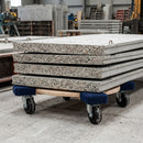 Heavy-duty stacking dolly, 350 kg capacity, carpeted edges