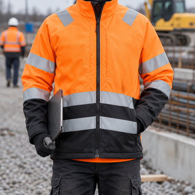 High-Visibility Work Coat Class 2/3 Hi-Vis Orange/Black