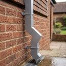 Flush Joint Adjustable Swanneck 72x72mm Aluminium Downpipe
