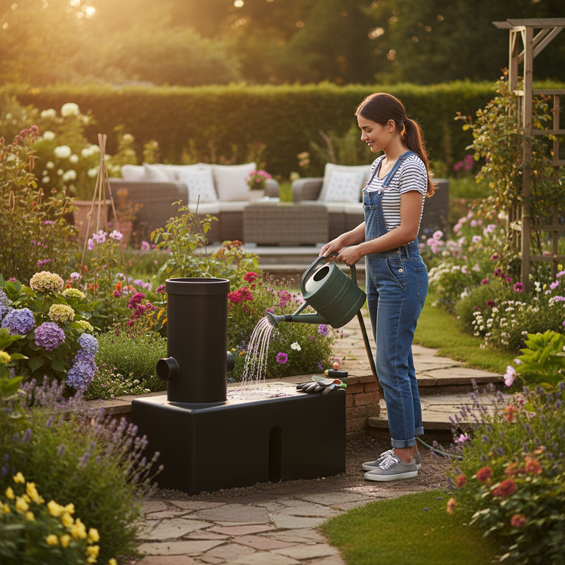 Dark Olive Green Premium Slim Underground Potable 350 Litre Water Tank