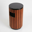 Round Hardwood Waste Bin – 33 Litre, 730mm Height (view 2)