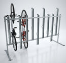 Vertical Cycle Rack – 20 Spaces, Galvanised Steel, Wall or Stand-Alone (view 2)