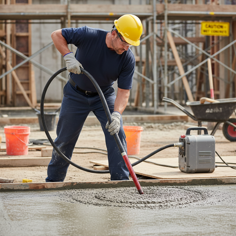 Rosy Brown Professional Handheld Poker with 3 Metre Flexible Shaft and 48mm Poker