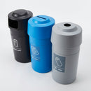 84 Litre Hooded Polyethylene Recycling Bin with Removable Top (view 2)