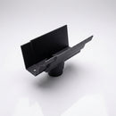 Moulded Ogee Gutter Outlet 63mm Dia, 125 x 100mm — Textured Black