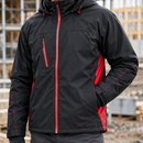 Insulated Weatherproof Winter Coat - Black/Red (view 2)