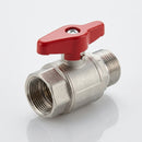 3/8" BSP Male x Female Brass Ball Valve, 32 Bar, 41mm (view 2)