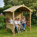 Wooden Garden Arbour with Extra Deep Canopy