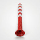 Flexback Traffic Post Thermoplastic Polyurethane Red with Reflective Bands (view 2)