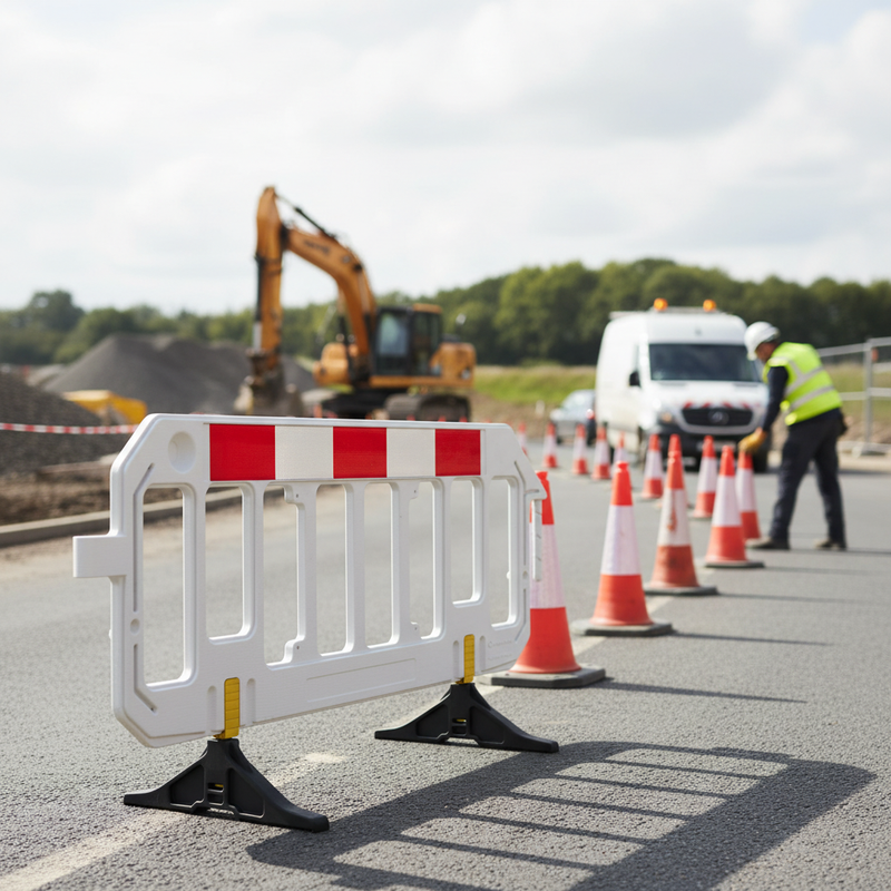 Light Gray High-Performance Gate Barrier - Durable and Customizable