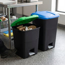 50–60L pedal operated small parts pick bin, polypropylene