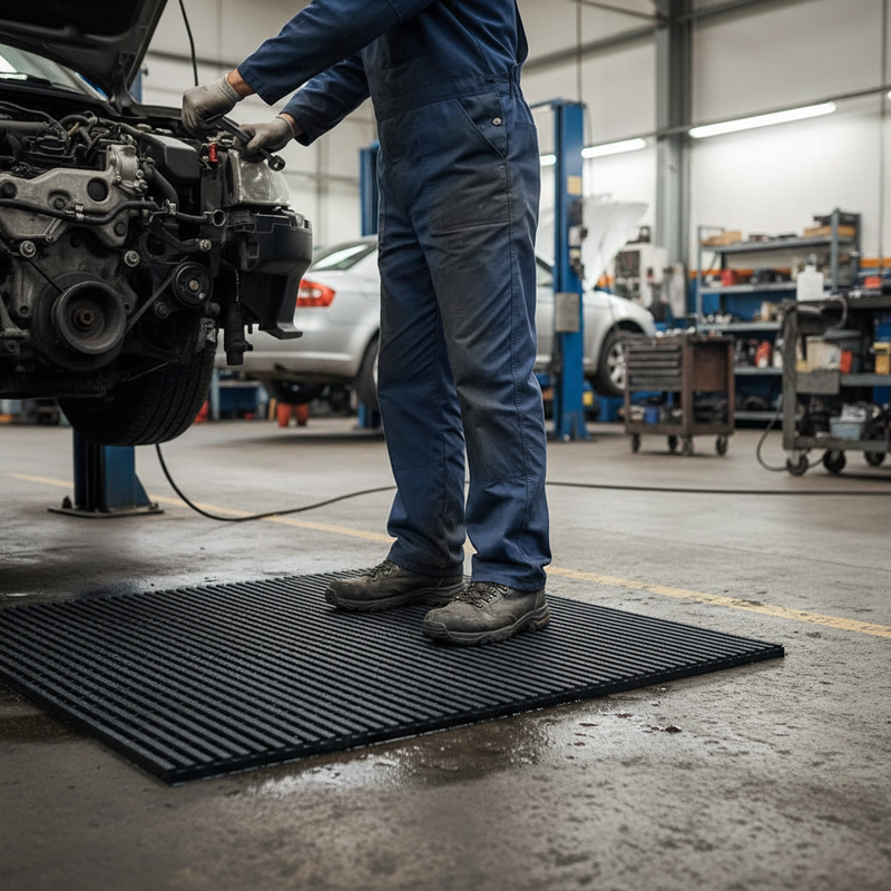 Dark Slate Gray Premium Duckboard Plastic Mat for Industrial Use - Oil & Chemical Resistant