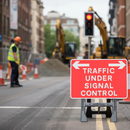 Dim Gray Premium Traffic Under Signal Control Quick-Fit Sign Face Diagram 7021