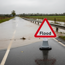 Gray Premium 750mm Triangle Cone Sign - High Visibility Safety Alert