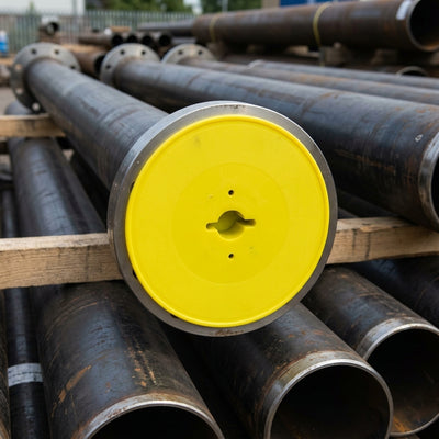 DN 125 Full Face Flange Protector - 246mm, Yellow LDPE