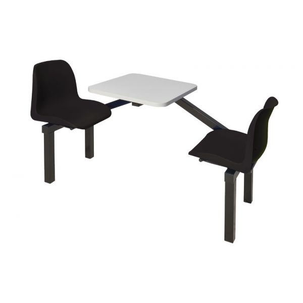 Light Gray Standard Canteen Furniture - 2 Seat