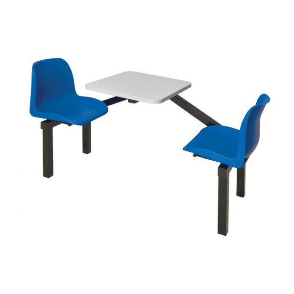 Light Gray Standard Canteen Furniture - 2 Seat