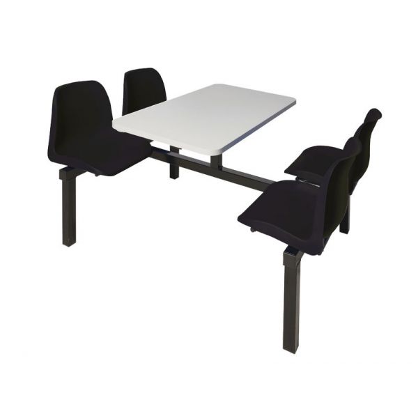 Light Gray Standard Canteen Furniture - 4 Seater