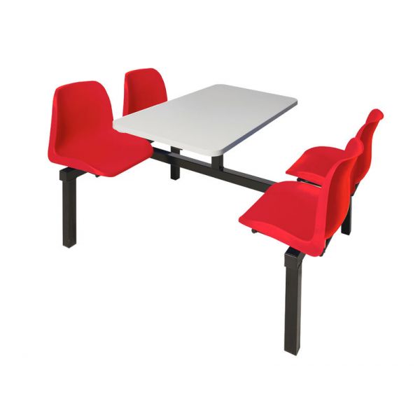 Light Gray Standard Canteen Furniture - 4 Seater