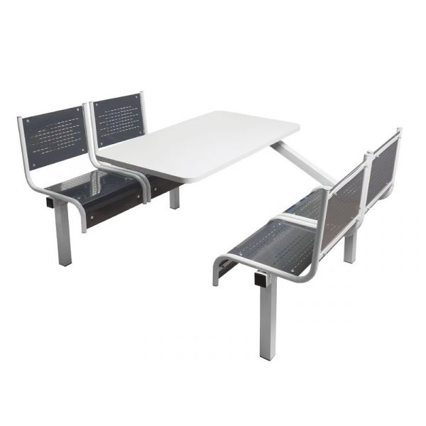 Dim Gray Spectrum Canteen Furniture - 4 Seater