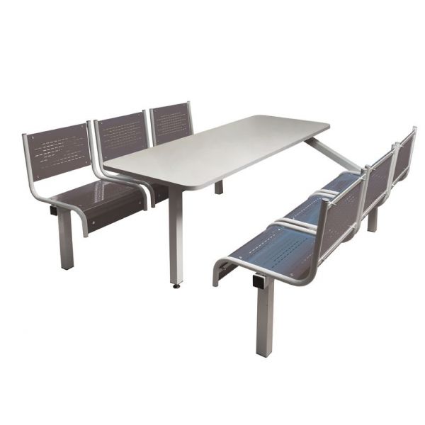 Dim Gray Spectrum Canteen Furniture - 6 Seater