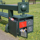 224 Litre Double Recycling Bin Composite with Twin Steel Liners