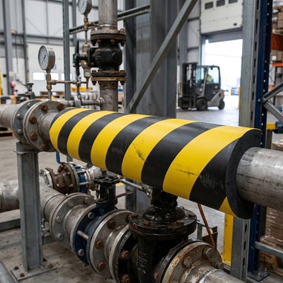 1000mm Pipe Protection Guard 70-100mm diameter black/yellow
