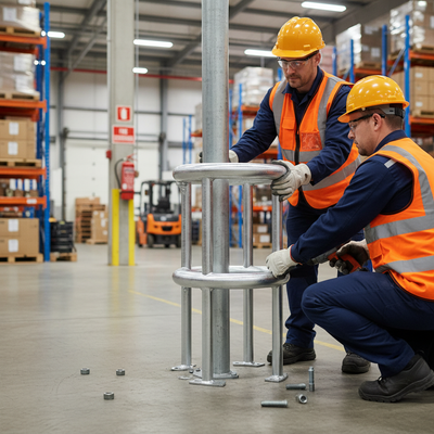 Premium 360° Lamp Post Column Impact Protector for Safety