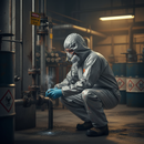 Dark Slate Gray Premium Lightweight Hooded Disposable Coverall for Chemical Protection - Grey