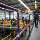 Professional Key Clamp Long Angled Tee Joint for Inclined Access Ramps - Durable Malleable Iron Construction