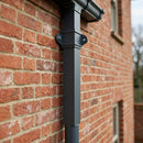 Traditional Aluminium Downpipe 72x72mm x 3m Eared Socket — RAL 7016 (in use)