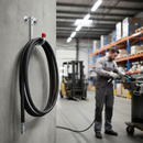 Light Slate Gray Heavy Duty Galvanised Steel Wall Hook with Red End Caps