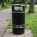90 Litre Hooded Outdoor Litter Bin with Twist-Lift Access