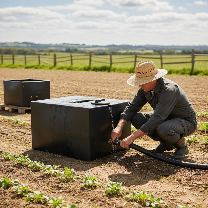 Dark Khaki Premium 500 Litre Rectangular Water Tank - Heavy Duty and Durable