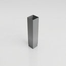 Aluminium Flush Joint Downpipe Sample — RAL 7037 / 72x72mm