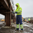 Light Gray Premium Two Tone Hi-Vis Thermal Waterproof Coveralls