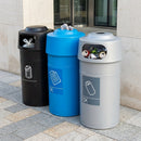 84 Litre hooded top recycling bin, polyethylene