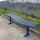 Wave Style Bench Seat – Galvanised Steel