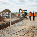 Gray High-Performance 1.5m Pedestrian Rail for Safety and Security