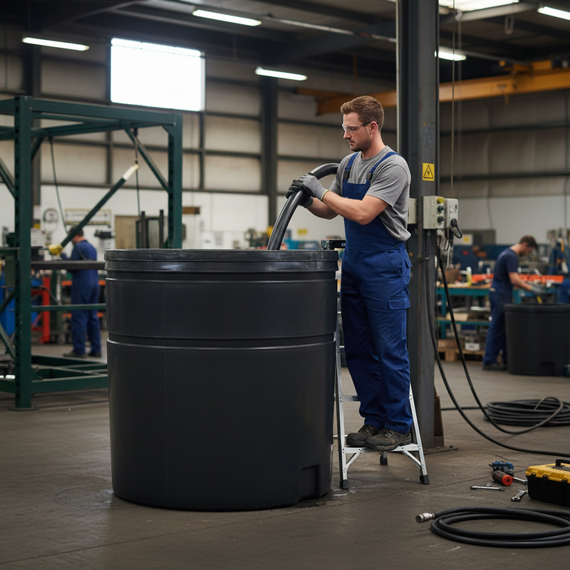 Dark Slate Gray Premium Open Top 1300 Litre Water Tank for Domestic & Commercial Use