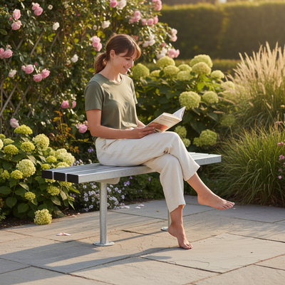 Premium Steel Outdoor Bench 300 for Public Spaces
